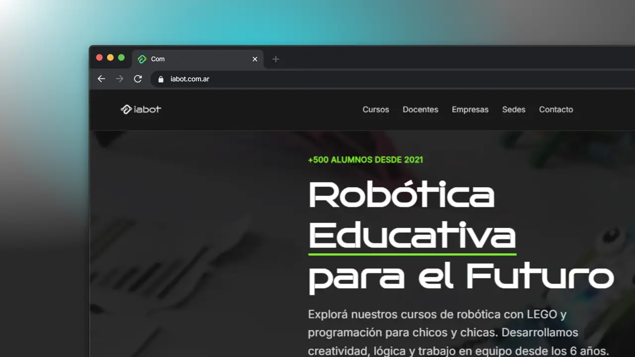 Vista del sitio web de IABOT